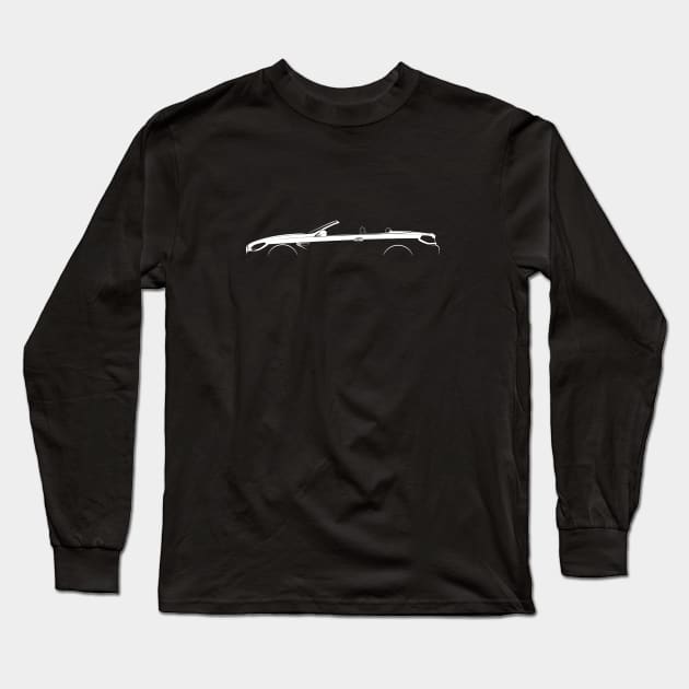 BMW M6 Cabrio (F12) Silhouette Long Sleeve T-Shirt by Car-Silhouettes